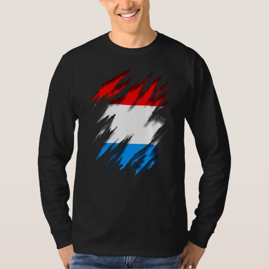 Luxemburger Flagge T-Shirt (Vorderseite)