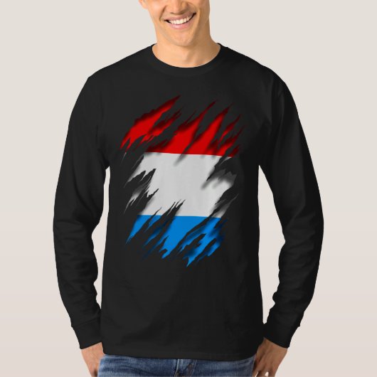 Luxemburger Flagge T-Shirt (Vorderseite)