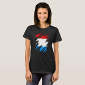 Luxemburger Flagge T-Shirt (Vorne ganz)