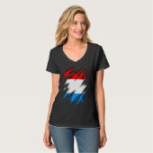 Luxemburger Flagge T-Shirt (Vorderseite Vollansicht)