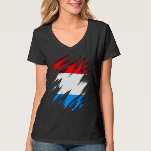 Luxemburger Flagge T-Shirt (Vorderseite)