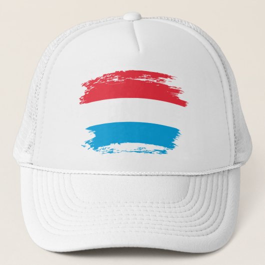 Luxemburger Flagge Truckerkappe (Vorderseite)