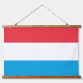 Luxemburger Flagge Wandteppich Mit Holzrahmen (Vorderseite 2)