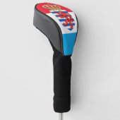 Luxemburger Flagge/Wappen Golf Headcover (angewinkelt)