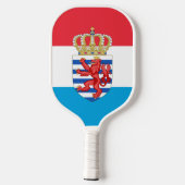 Luxemburger Flagge/Wappen Pickleball Schläger (Rückseite)