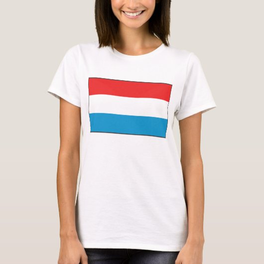 Luxemburger Flagge x Karte T - Shirt (Vorderseite)
