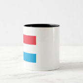 Luxemburger Flagge Zweifarbige Tasse (Mittel)