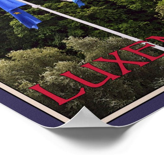 Luxemburger Flaggen Poster (Ecke)