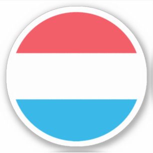 Luxemburger Flaggen-Rundsticker Aufkleber