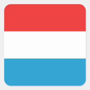 Luxemburger Flaggenaufkleber Quadratischer Aufkleber