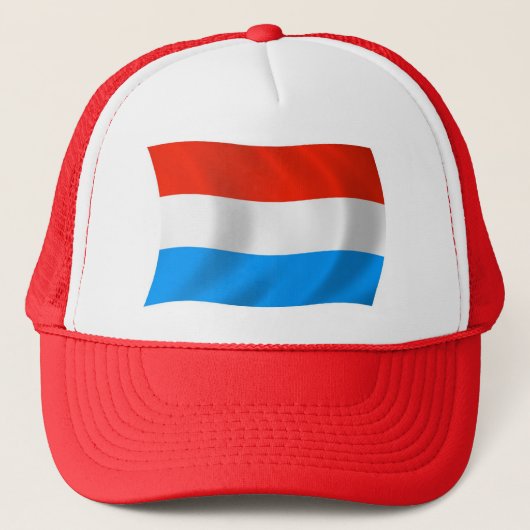 Luxemburger Flaggenhut Truckerkappe (Vorderseite)