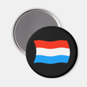 Luxemburger Flaggenmagnet Magnet (Vorderseite/Rückseite)