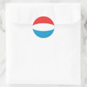 Luxemburger Flaggenmarke Runder Aufkleber (Tasche)