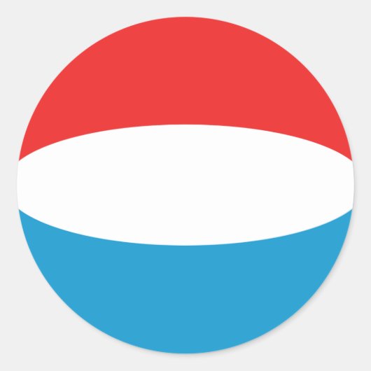 Luxemburger Flaggenmarke Runder Aufkleber (Vorderseite)