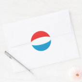Luxemburger Flaggenmarke Runder Aufkleber (Umschlag)