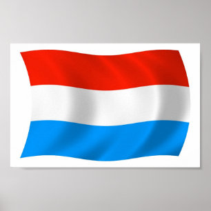 Luxemburger Flaggenplakat Poster
