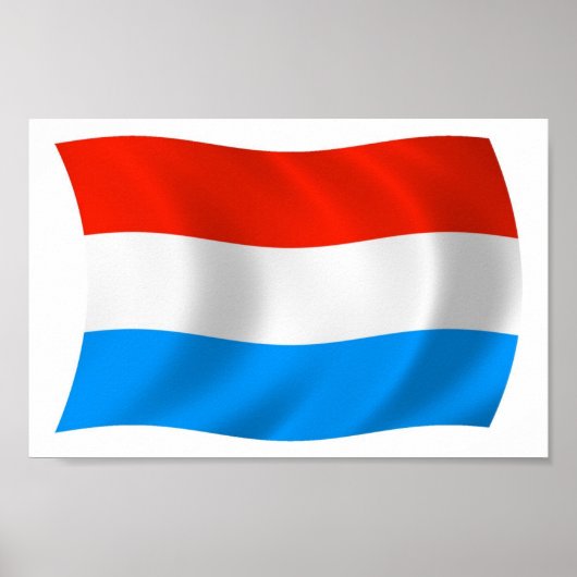 Luxemburger Flaggenplakat Poster (Vorne)