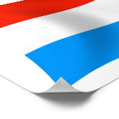 Luxemburger Flaggenplakat Poster (Ecke)