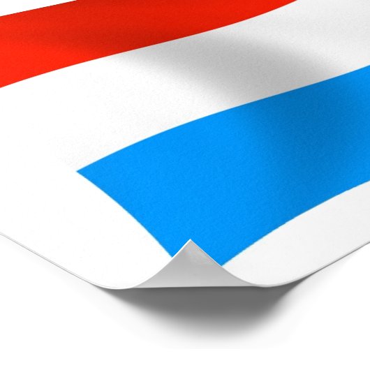 Luxemburger Flaggenplakat Poster (Ecke)