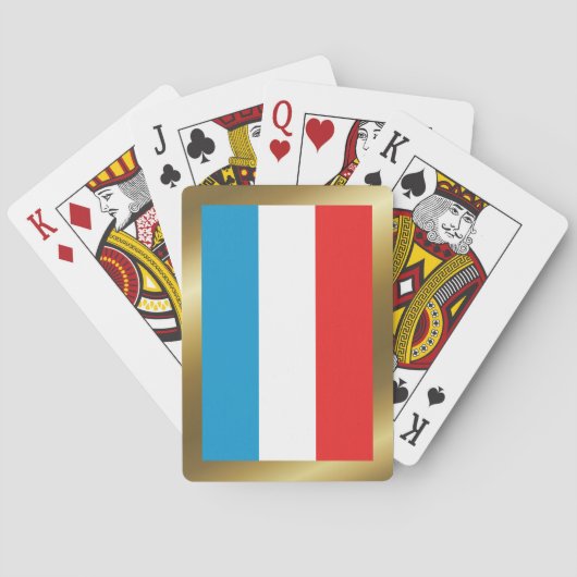 Luxemburger Flaggenplatzierungskarten Spielkarten (Rückseite)