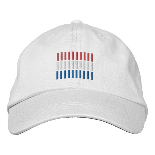 Luxemburger Flaggenstickerei Bestickte Kappe (Vorderseite)