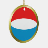 Luxemburger Flaggenverzierung Keramik Ornament (Rechts)
