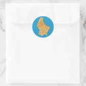 Luxemburger Kartenaufkleber Runder Aufkleber (Tasche)