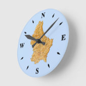 Luxemburger Kartenuhr Runde Wanduhr (Winkel)