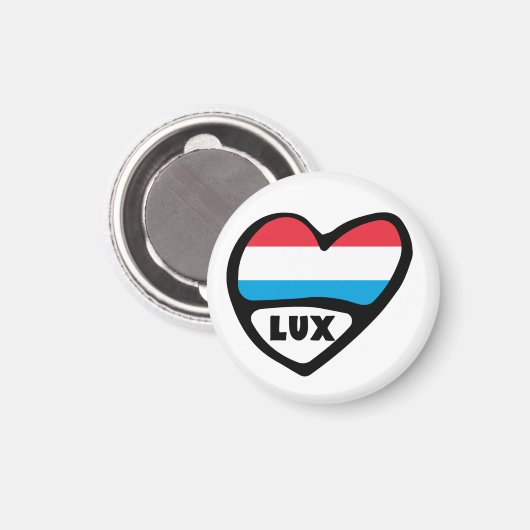 Luxemburger Ländercode - Leitfaden Herzstück LUX Magnet (Vorderseite/Rückseite)