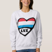 Luxemburger Ländercode - Leitfaden Herzstück LUX Sweatshirt (Vorderseite)