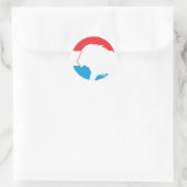 Luxemburger Löwe Luxemburgische Nationalflagge Runder Aufkleber (Tasche)