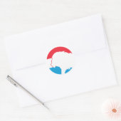 Luxemburger Löwe Luxemburgische Nationalflagge Runder Aufkleber (Umschlag)