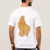 Luxemburger T - Shirt "Flagge und Karte" (Rückseite)
