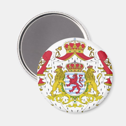 Luxemburger Wappen Magnet (Vorderseite/Rückseite)