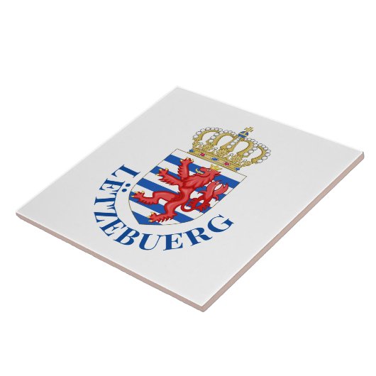Luxemburger Wappen (mit dem Namen darunter) Fliese (Seite)