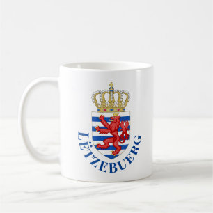 Luxemburger Wappen (mit dem Namen darunter) Kaffeetasse