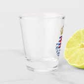 Luxemburger Wappen (mit dem Namen darunter) Schnapsglas (Links)