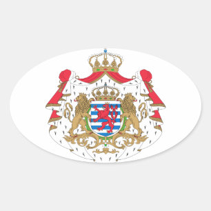 Luxemburger Wappen Ovaler Aufkleber
