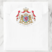 Luxemburger Wappen Ovaler Aufkleber (Tasche)