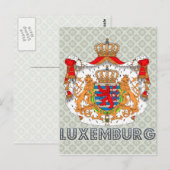 Luxemburger Wappen Postkarte (Vorne/Hinten)
