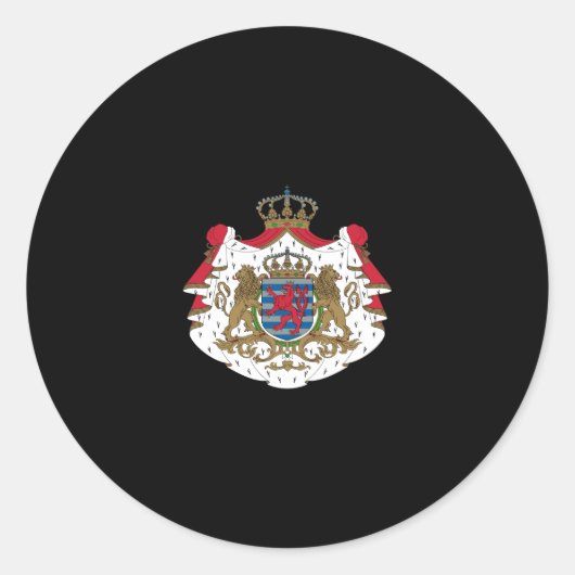Luxemburger Wappen Runder Aufkleber (Vorderseite)