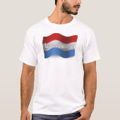 Luxemburger Wave Flag T-Shirt (Vorderseite)