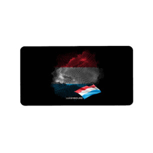 Luxemburgische Flagge Adressaufkleber