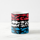 Luxemburgische Flagge - Fischereidesign Kaffeetasse (Mittel)