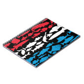 Luxemburgische Flagge - Fischereidesign Notizblock (Linke Seite)