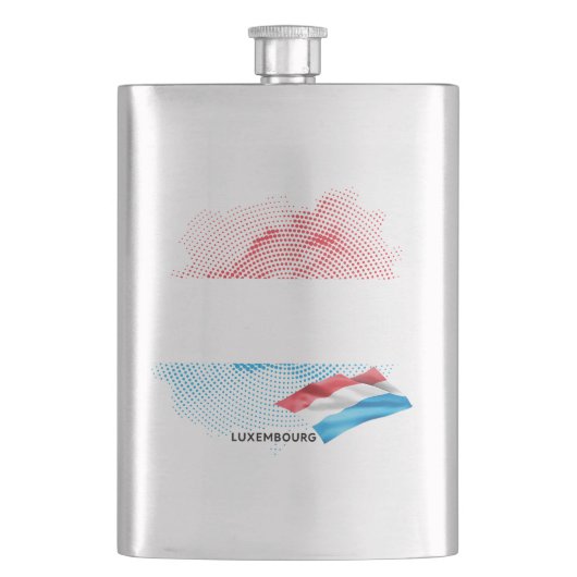 Luxemburgische Flagge Flachmann (Vorderseite)