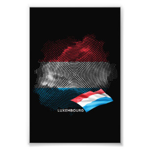 Luxemburgische Flagge Fotodruck