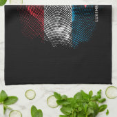 Luxemburgische Flagge Geschirrtuch (Gefaltet)