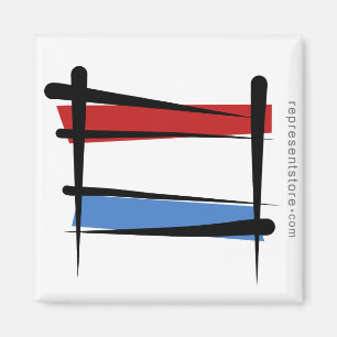 Luxemburgische Flagge Magnet