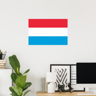 Luxemburgische Flagge Poster